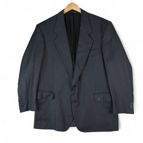 Roberto Villini Blazer Jacket Mens 48 Regular Blue Italy Worsted Wool - Picture 1 of 16
